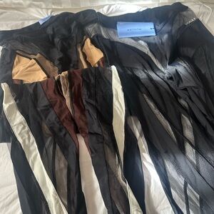 Mugler Black and Multicolor Mesh leggings Size 40